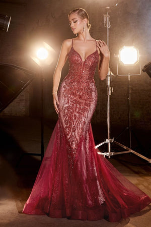 Embellished Mermaid Prom Dress CC2253