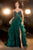 Tiered Emerald Ball Gown CC2998