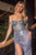 Off Shoulder Beaded Fitted Gown La Divine CC324
