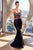 Strapless Rhinestone and Satin Gown CC4004