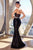 Strapless Rhinestone and Satin Gown CC4004