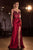 Ladivine CC408  Beaded Corset Satin Fitted Evening Gown