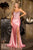 Beaded Strapless Gown La Divine CC491