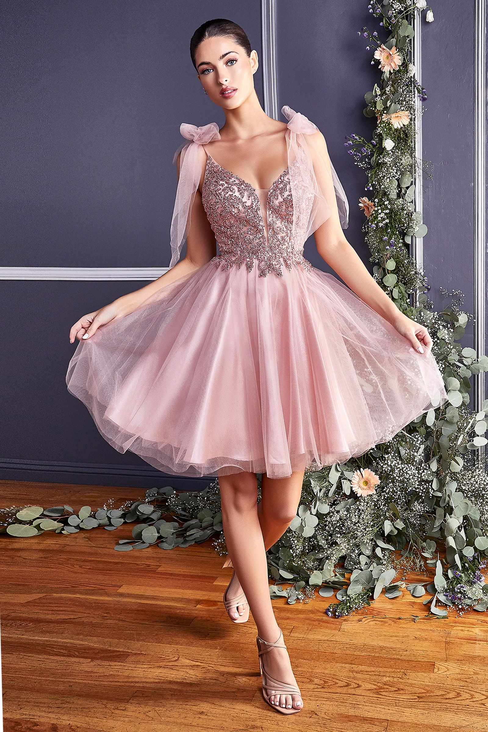 Tulle A-Line Cocktail Dress CD0174 – Sparkly Gowns Tulle A-Line Cocktail Dress CD0174 – Sparkly Gowns