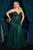 Vestido sirena sin tirantes con pedrería CD0214