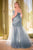 Vestido sirena sin tirantes con pedrería CD0214