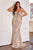 Strapless Beaded Fitted Gown CD0216