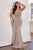 Strapless Beaded Fitted Gown CD0216