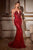 Strapless Beaded Fitted Gown CD0216