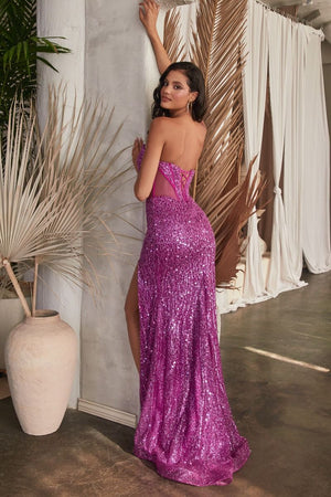 Strapless Embellished Gown CD0227