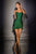 La Divine CD2423 Spaghetti-Strap Glitter Mini Dress with Ruffle Hem