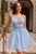 La Divine CD2431 Floral Appliqué Corset A-Line Mini Dress