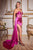 Strapless Beaded Embellishment Satin Gown CD269