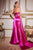 Strapless Beaded Embellishment Satin Gown CD269