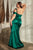 One Shoulder Satin Draped Dress CD327C