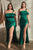 One Shoulder Satin Draped Dress CD327C