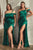 One Shoulder Satin Draped Dress CD327C