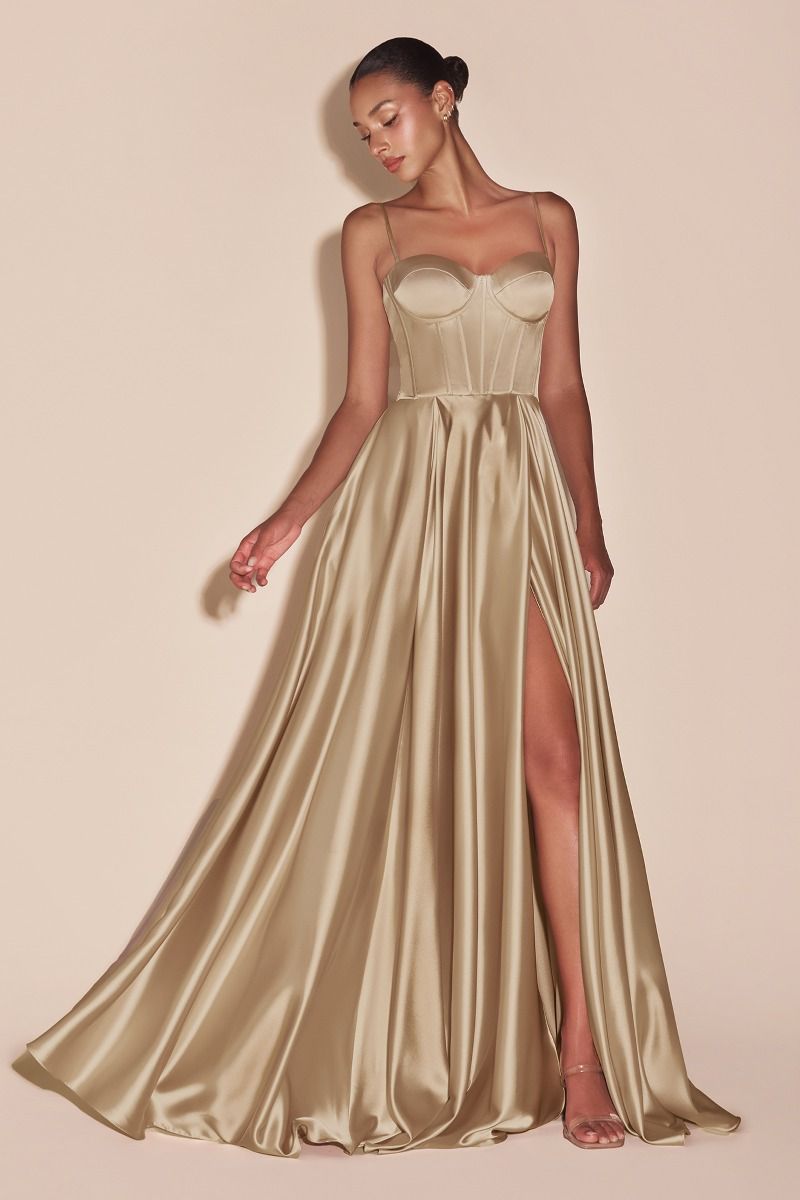 A-Line Satin Evening Dress with Pockets CD337 Sparkly Gowns A-Line Satin Evening Dress with Pockets CD337 Sparkly Gowns