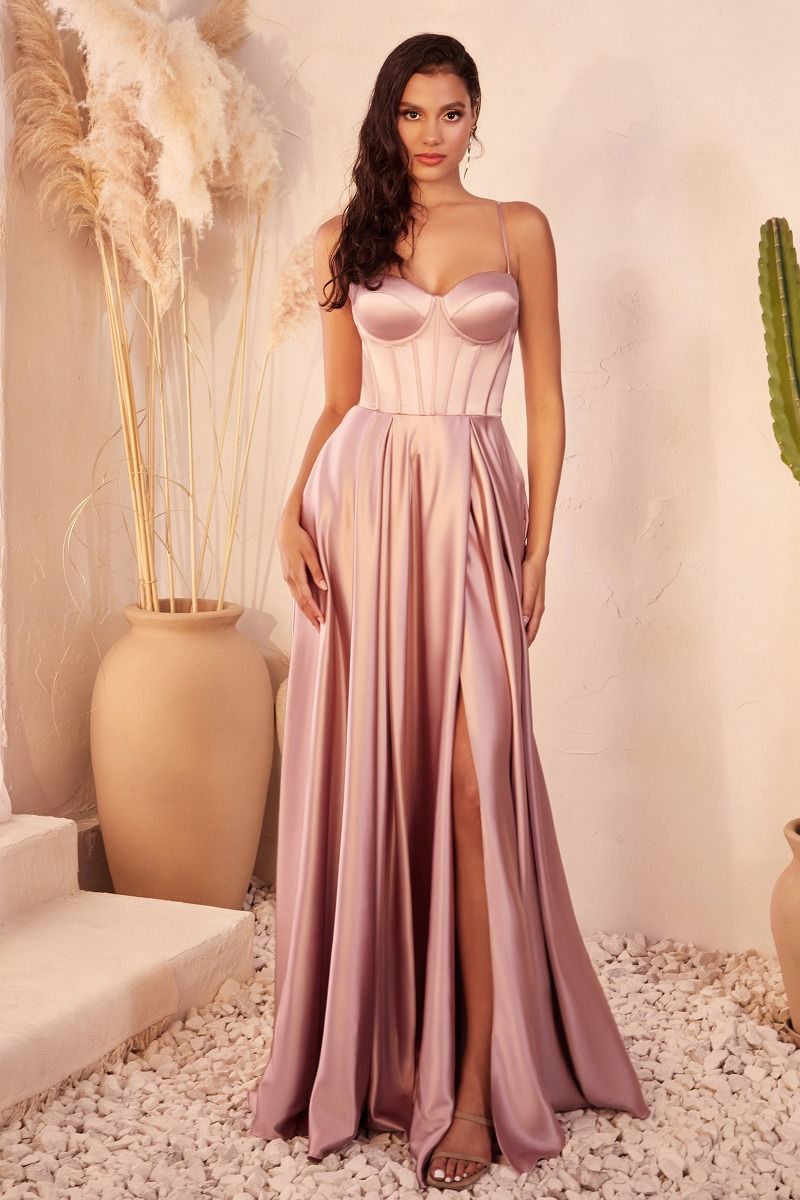 A-Line Satin Evening Dress with Pockets CD337 Sparkly Gowns A-Line Satin Evening Dress with Pockets CD337 Sparkly Gowns