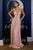 LaDivine CD421 Strapless Crystal Embellished Chiffon A-Line Gown