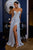 LaDivine CD421 Strapless Crystal Embellished Chiffon A-Line Gown