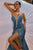 LaDivine CD421 Strapless Crystal Embellished Chiffon A-Line Gown