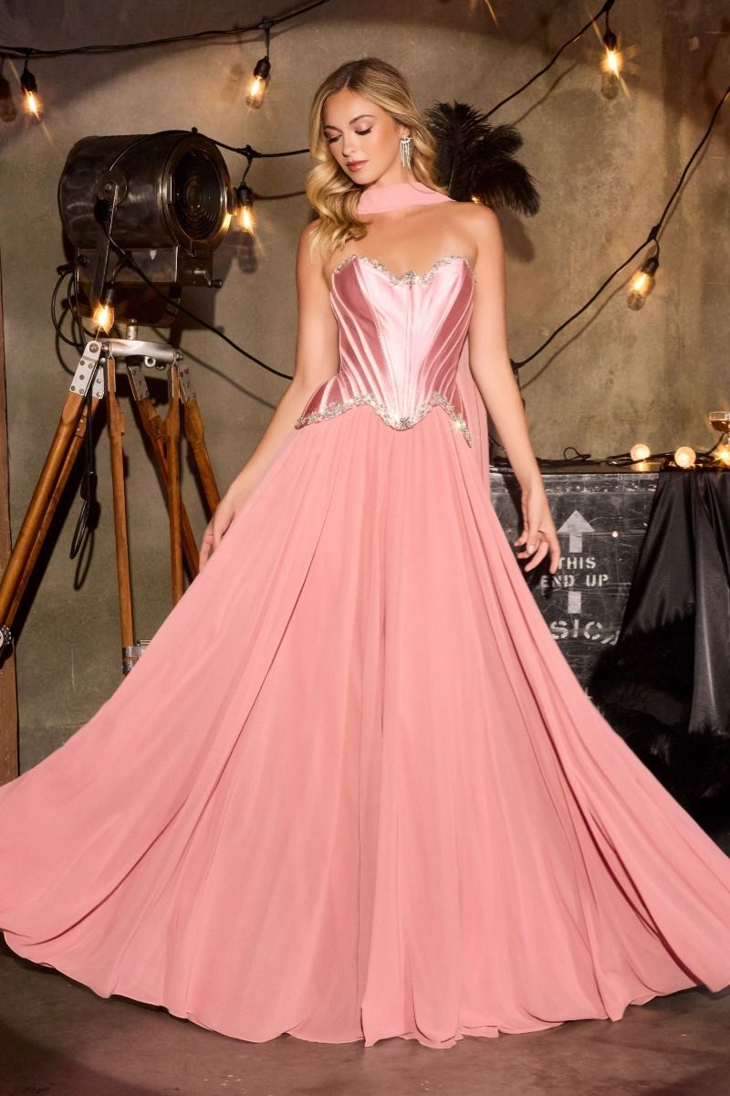 La Divine CD668 Sculpted Corset Chiffon Bridesmaid or Wedding Guest Go Sparkly Gowns La Divine CD668 Sculpted Corset Chiffon Bridesmaid or Wedding Guest Go Sparkly Gowns