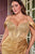 Curves La Divine CD729C Off the Shoulders Fitted Evening Dress