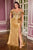 Curves La Divine CD729C Off the Shoulders Fitted Evening Dress