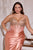 Curves La Divine CD729C Off the Shoulders Fitted Evening Dress