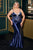 Beaded Embellished Satin Gown La Divine CD752C
