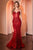 Ladivine CD767 Strapless Crystal Fitted Evening Dress