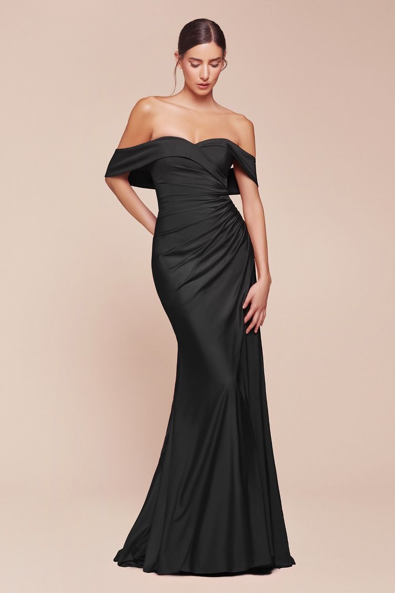 Off the Shoulder Fitted Gown CD790 Sparkly Gowns Off the Shoulder Fitted Gown CD790 Sparkly Gowns