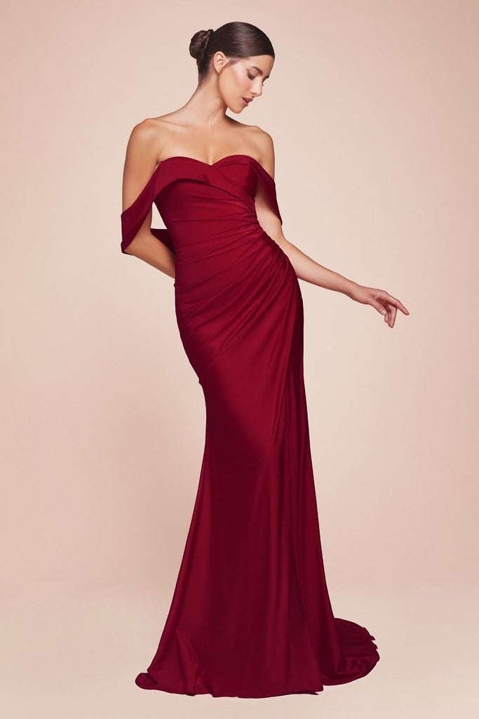 Off the Shoulder Fitted Gown CD790