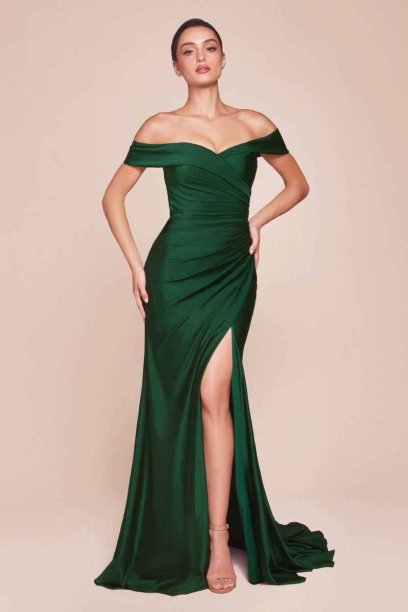 Off the Shoulder Fitted Gown CD790 Sparkly Gowns Off the Shoulder Fitted Gown CD790 Sparkly Gowns