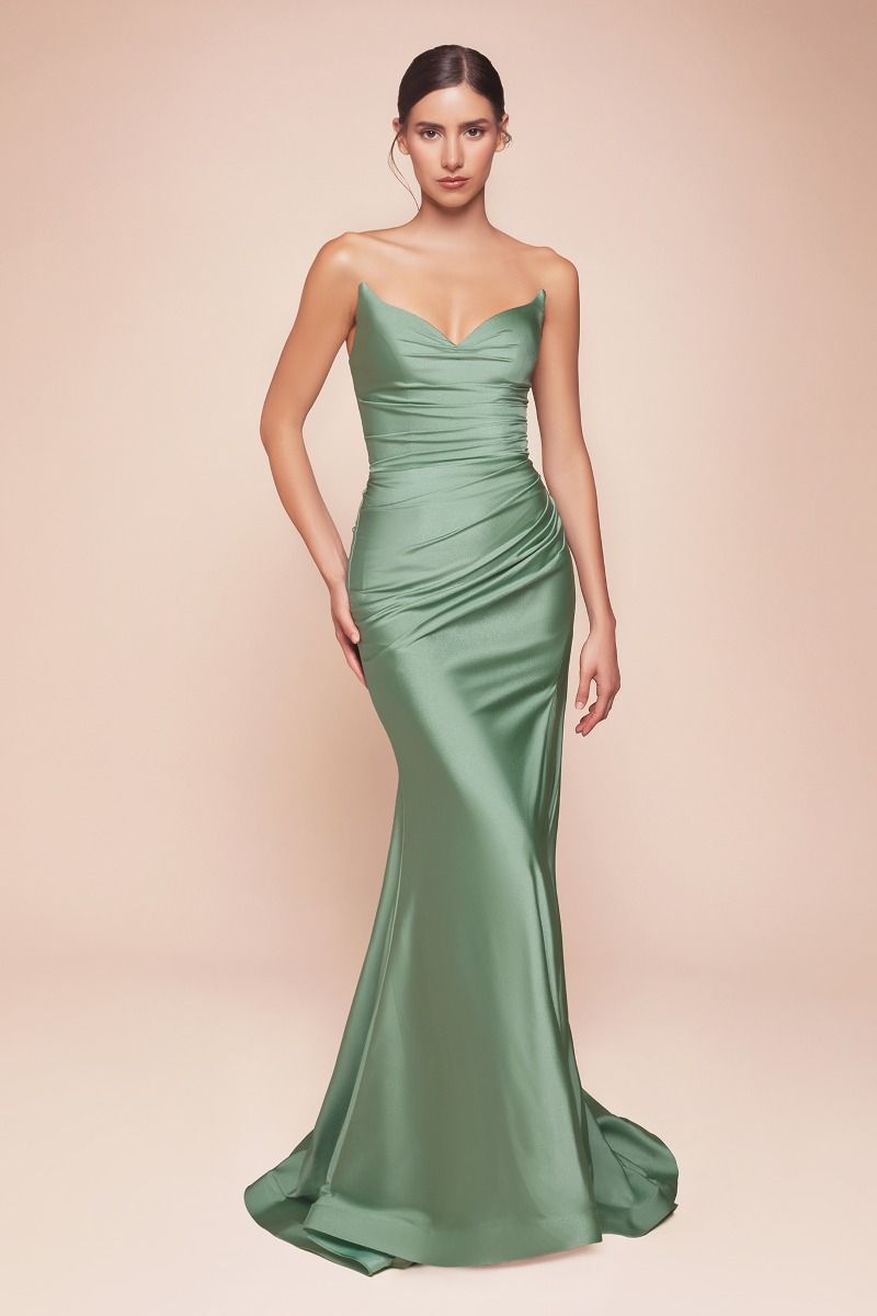Strapless Fitted Prom Dress CD791B Sparkly Gowns Strapless Fitted Prom Dress CD791B Sparkly Gowns