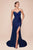 Strapless Fitted Stretch Satin Prom Dress CD791A