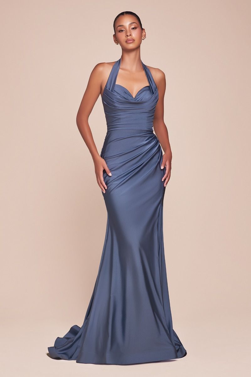 sparkly gowns halter satin prom dress ch079 Halter Satin Prom Dress CH079 Sparkly Gowns