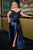 Lace and Satin Fitted Gown Ladivine CD803