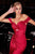 Off the Shoulder Fitted Stretch Satin Gown CD836