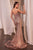 Beaded Black Silver Evening Gown CD846