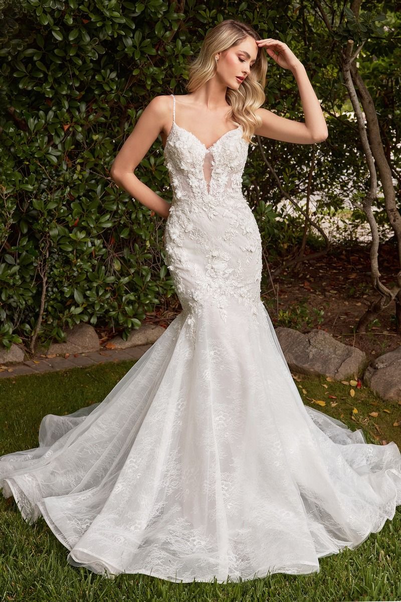 Layered Mermaid Lace Wedding Dress CD856W Sparkly Gowns Layered Mermaid Lace Wedding Dress CD856W Sparkly Gowns