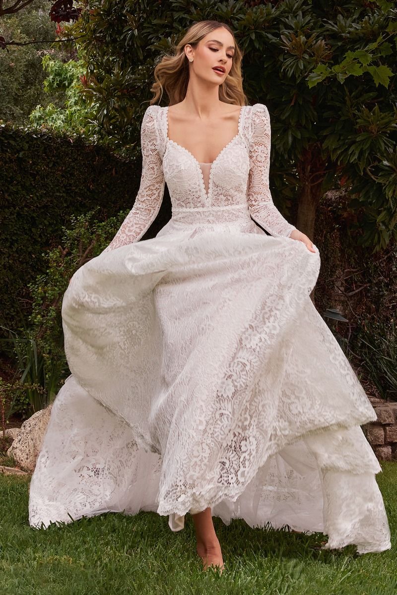 Romantic Lace Bridal Gown with Jacket CD862W Romantic Lace Bridal Gown with Jacket CD862W