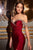 Fitted Satin Fringe Evening Gown La Divine CD867