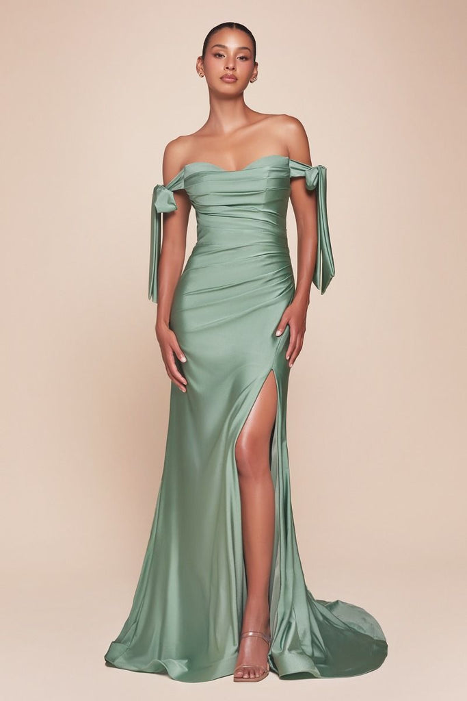 Stretch Luxe Jersey  Ruched Evening Gown CD943