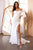 Tie Sleeve Pleated  Evening Wedding Gown CD944W