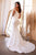 Tie Sleeve Pleated  Evening Wedding Gown CD944W