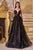 Spaghetti Straps Layered Glitter Ball Gown CD996
