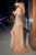 Beaded Embellishment Fitted Long Gown CDS430