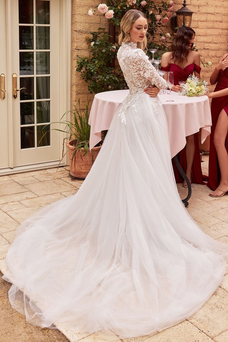 Long Sleeve Lace Wedding Ball Gown CDS433W Sparkly Gowns Long Sleeve Lace Wedding Ball Gown CDS433W Sparkly Gowns